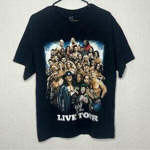 WWE Wrestling Live Tour Mens Shirt Black Undertaker Cena Size Large I WAS THERE